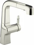 Kohler Evoke K-6332-SN Polished Nickel Secondary Faucet W/pull Out Sprayer. Fixed Price $789.95.