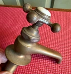 Antique Solid Brass Sink Faucet With Cross Handle Porcelain Hot. Fixed Price $49.99.