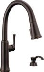 Delta Eldridge Pull-down Kitchen Faucet Venetian Bronze-certified Refurbished. Fixed Price $182.00.