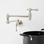 Signature Hardware Pot Filler Faucet, Double Handle, Wall Mounted Retractable. Fixed Price $153.00.