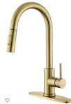 Tohlar Gold Kitchen Faucet Pull-down Sprayer, Modern Sink Ss. Fixed Price $24.99.
