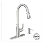 Moen Nolia Single Handle Pull-down Sprayer Kitchen Faucet W/ Reflex Stainless. Fixed Price $139.99.