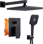 Esnbia Shower System 10" Rain Head 3-MODE Handheld Matte Black *3756. Fixed Price $123.49.