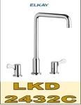 Elkay LKD2432C Two Handle Kitchen Faucet Chrome 1.5 Gpm Deck Mount New Open Box. Fixed Price $90.95.