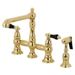 Kingston Brass KS7272PKLBS Duchess Bridge Kitchen Faucet With Sprayer. Fixed Price $519.52.