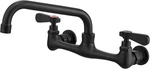 Matte Black Commercial Wall Mount Faucet With 360 Swivel Spout. Fixed Price $98.90.