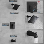 Esnbia Tub Shower Faucet Set (valve Included) With 6-INCH Rain Head. Fixed Price $71.99.