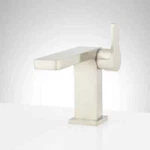 Signature Hardware Hibiscus Single-holte Bathroom Faucet Brushed Nickel. Fixed Price $211.65.