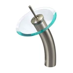 Vigo Vessel Sink Faucet Waterfall Glass Brushed Nickel VG03002BN. Fixed Price $74.95.