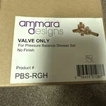 Ammara Designs Pressure Balance Shower Set Valve Pbs-rgh. Fixed Price $95.95.
