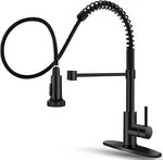 Owofan Black Kitchen Faucet With Pull Down Sprayer Stainless Steel Single Handle. Fixed Price $65.65.