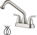Aolemi Laundry Sink Faucet 4 Inch Centerset, Utility Brushed Nickel. Fixed Price $50.05.