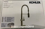 Kohler Haku Semi Professional Kitchen Sink Faucet Vibrant Stainless R38475-LVS. Fixed Price $150.00.