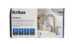 Kraus Ramus 2 Handle 4 Centerset Bathroom Faucet, Spot-free Brushed Nickel. Fixed Price $55.00.