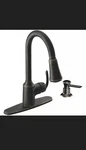 Moen Bayhill Mediterranean Bronze 1-HANDLE High Arc Pulldown Kitchen CA87094BRB. Fixed Price $249.49.
