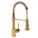 Gimili Gold Kitchen Faucet With Sprayer,modern Single Handle High-arc Pull Out. Fixed Price $195.99.