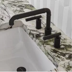 Swiss Madison Avallon 8" Widespread Bathroom Faucet 2-HANDLE Matte Black. Fixed Price $39.66.