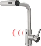 Brushed Nickel Touchless Kitchen Faucet With Pull Down Sprayer. Fixed Price $216.99.