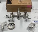 Kingston KS200SN Wall Mount Kitchen Faucet Satin Nickel New *missing Plate*. Fixed Price $74.99.