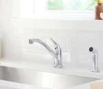 Kohler 30614-CP Jolt Swing Spout Side Spray Kitchen Sink Faucet Polished Chrome. Fixed Price $105.00.