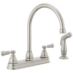 Peerless P2865LF-SS Two-handle Kitchen Faucet With Spray Deck-mount, Stainless. Fixed Price $69.99.