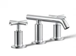 Kohler Purist K-14410-3-CP Widespread Bathroom Sink Faucet Drain Polished Chrome. Fixed Price $498.00.
