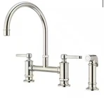 Pfister LG31-TDD Port Haven 2-HANDLE Bridge Kitchen Faucet In Polished Nickel. Fixed Price $469.95.