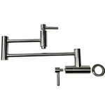 Signature Hardware 329627 Contemporary Double Handle Pot Filler - Brushed Nickel. Fixed Price $170.90.