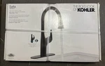 Kohler Safia Matte Black Kitchen Faucet With Soap Dispenser Technology.. Fixed Price $95.00.
