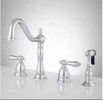 Signature Hardware 394337 Helena Double Handle Widespread Kitchen Faucet-chrome. Fixed Price $129.95.