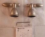 Delta H616NN Victorian Metal Lever Handle Set Tub Sink Faucet - Pearl Nickel. Fixed Price $99.99.