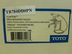 Toto TB784DD-PN Clayton Deck Mount Bathtub Faucet Polished Nickel. Fixed Price $600.00.