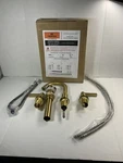Trustmi 2 Handle 8INCH Brass Bathroom Sink Faucet 3HOLE Widespread Popupdrain. Fixed Price $42.00.