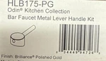 Brizo Odin HLB175-PG Bar Faucet Lever Handle,polished Gold *new*. Fixed Price $25.59.