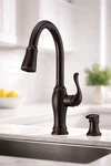New Pfister Maren Tuscan Bronze Pull-down Spray Kitchen Faucet 1 Hndl F-529-7MMY. Fixed Price $159.99.