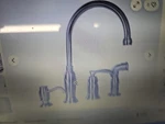 Madison Kitchen Faucet With Side Sprayer Soap Dispenser Satin Nickel. Fixed Price $765.00.