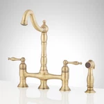 Signature Hardware SH349722AGBR Delacour 1.75 Gpm Double Handle Bridge Kitchen. Fixed Price $176.00.