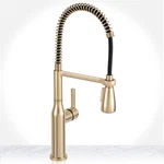 Miseno MNO500L Galleria Pre-rinse Single Handle Kitchen Faucet Gold. Fixed Price $320.11.