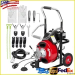 Electric Drain Cleaning Machine Sewer Snake Drill Auger 75FT X 1/2''. Fixed Price $324.89.