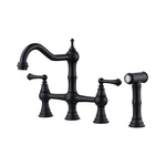 Wowow Black Kitchen With Side Sprayer, 4 Hole Brass Faucets Fo.... Fixed Price $188.75.
