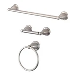 Kingston Brass BAK175148 Heritage 3 Piece Bathroom Package - Nickel. Fixed Price $168.90.