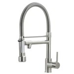 Fapully Down Kitchen Faucet Single Handle Brushed Nickel Spring. Fixed Price $179.99.