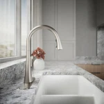 Kohler Guild R33912-VS Pull-down Kitchen Sink Faucet Stainless Steel V/g. Fixed Price $80.10.