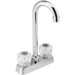 F5111123CP-JPA1 Home Impressions Polished Chrome Round Double Handle Bar Faucet. Fixed Price $73.56.
