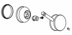 Kwc Z.535.176.000 Deco Lever Kit W/dome Sl, Chrome. Fixed Price $79.99.