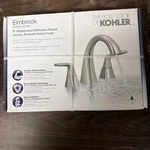 Kohler Elmbrook 8 In. Widespread 2-HANDLE Bathroom Faucet Brushed Nickel. Fixed Price $99.50.
