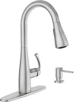 Moen Essie Spot Resist Stainless Pulldown Sprayer Kitchen Sink Faucet Set. Fixed Price $169.00.