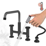 Kraus KPF-3125 Urbix 1.8 Gpm Bridge Pull Down Kitchen Faucet Matte Black /. Fixed Price $539.95.