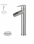 Bwe Waterfall Single Hole Handle Bathroom Vessel Sink Faucet With Pop-up. Fixed Price $40.00.