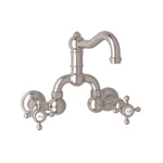 Rohl Acqui Wall Mount Bridge Lav Faucet Column Spout Satin Nickel. Fixed Price $1547.48.